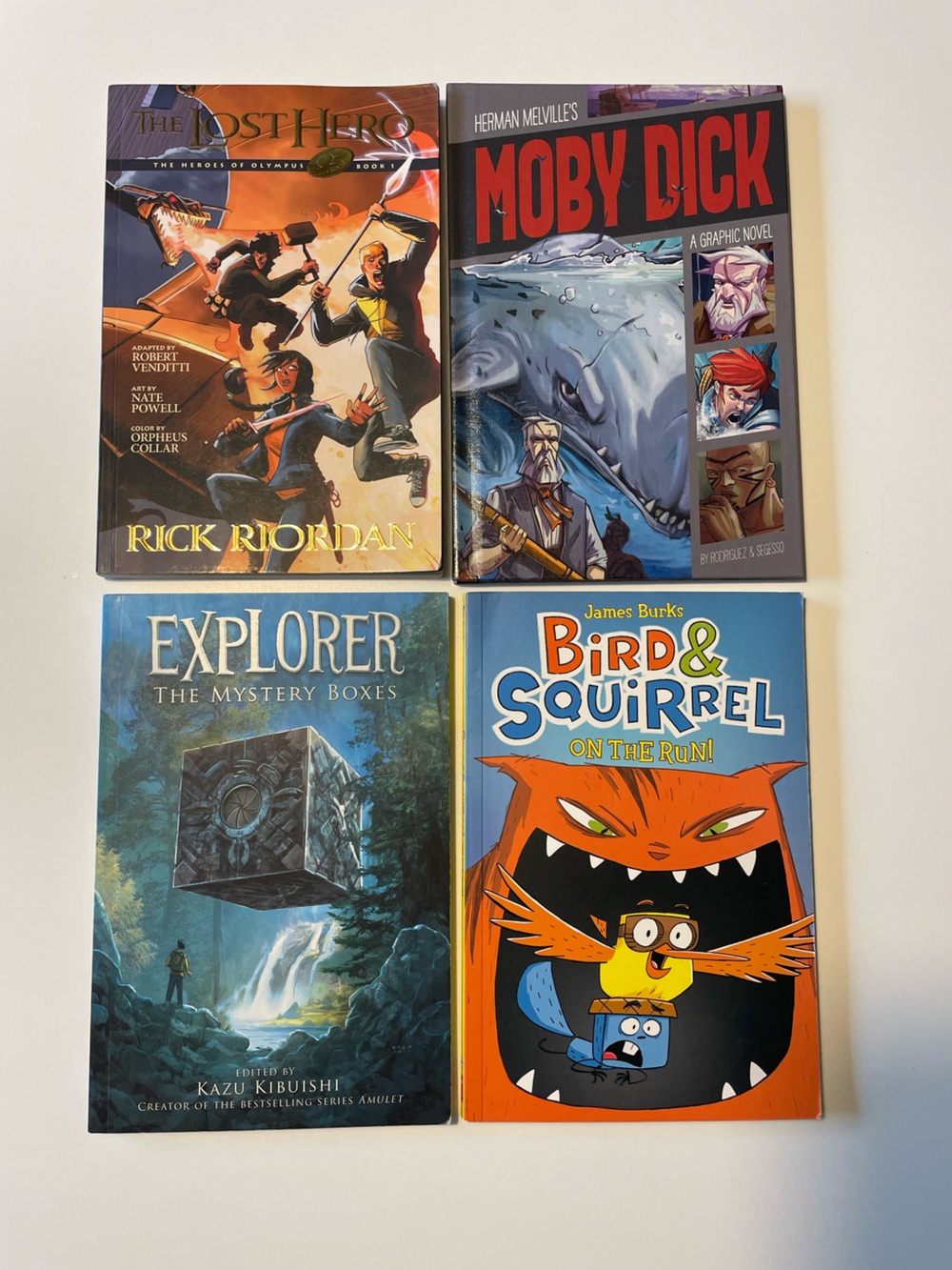 Kids Graphic Novel Lot of 4 | Rick Riordan, Kazu Kibuishi, Scholastic Graphix